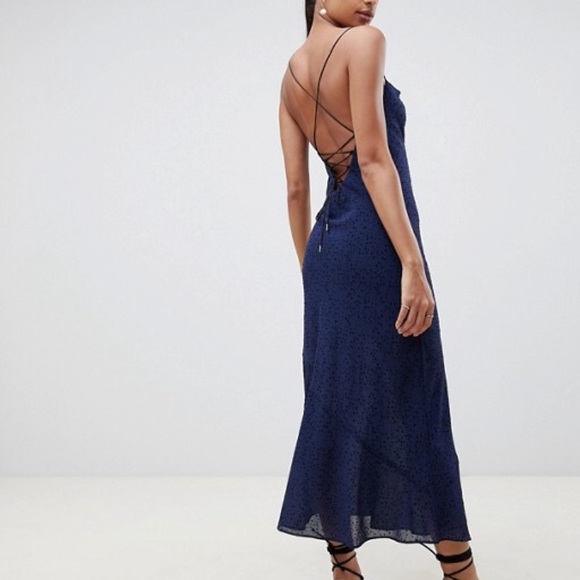 Blue Cow-neck dress - Picture 1 of 4
